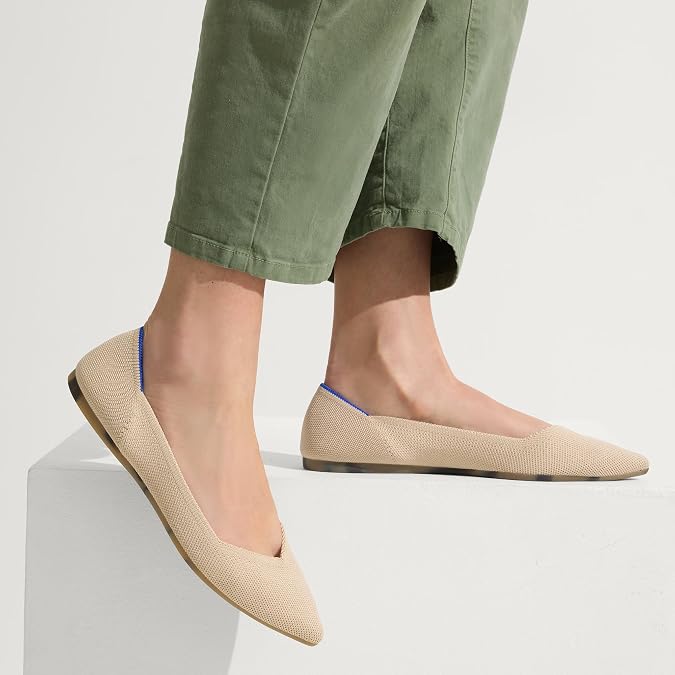 Rothy's The Point Women's Slip-On Shoes, Machine Washable, Pointed-Toe Flats, Made From Recycled Plastic Bottles