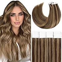 Vista 34 de Lacer Extensiones de cabello con cinta invisible, color negro natural, extensiones de cabello con cinta invisible, 18 pulgadas, cabello humano real