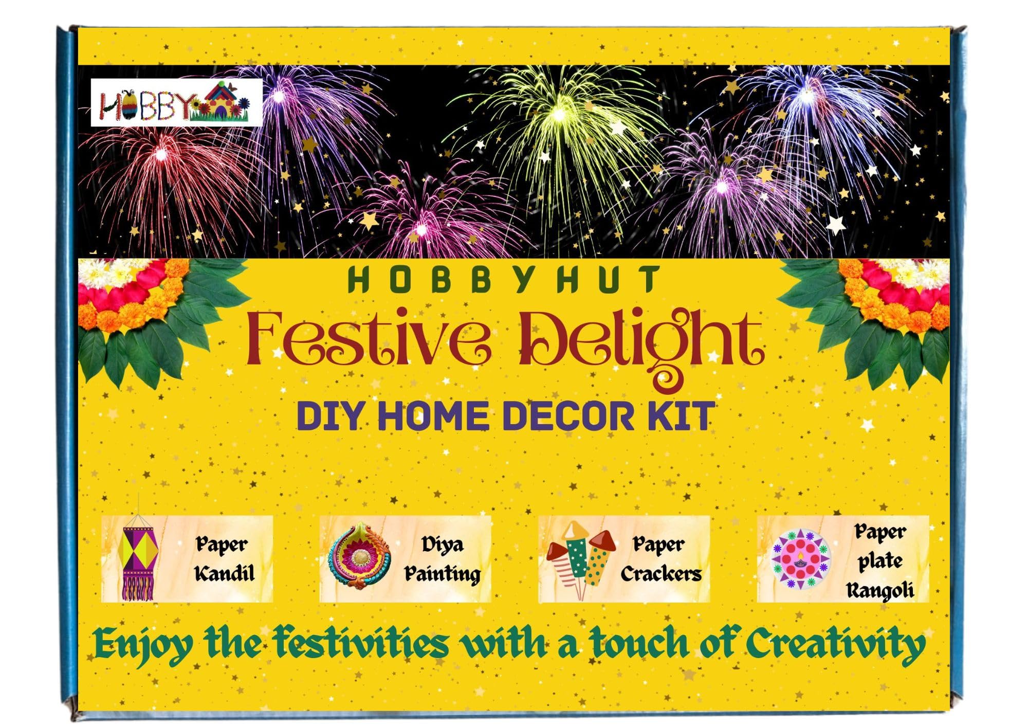 HOBBYHUT® Festive Delight Diwali DIY Home Decor Kit for Kids Great Diwali Gift for Kids Age 4 Years and Above (B0CJKN4CFM) Amazon Price History, Amazon Price Tracker