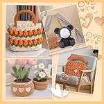 Vaveren 6 Pack Knitted Yarn T-Shirt Yarn 196 Yards Total Length Soft Fabric Cloth Yarn Chunky Yarn for Craft Bags DIY Handicraft Knitting Supplies, Set A