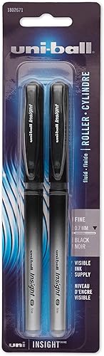 Bolígrafos de tinta de Uni-Ball 36 Negro Paquete de 2