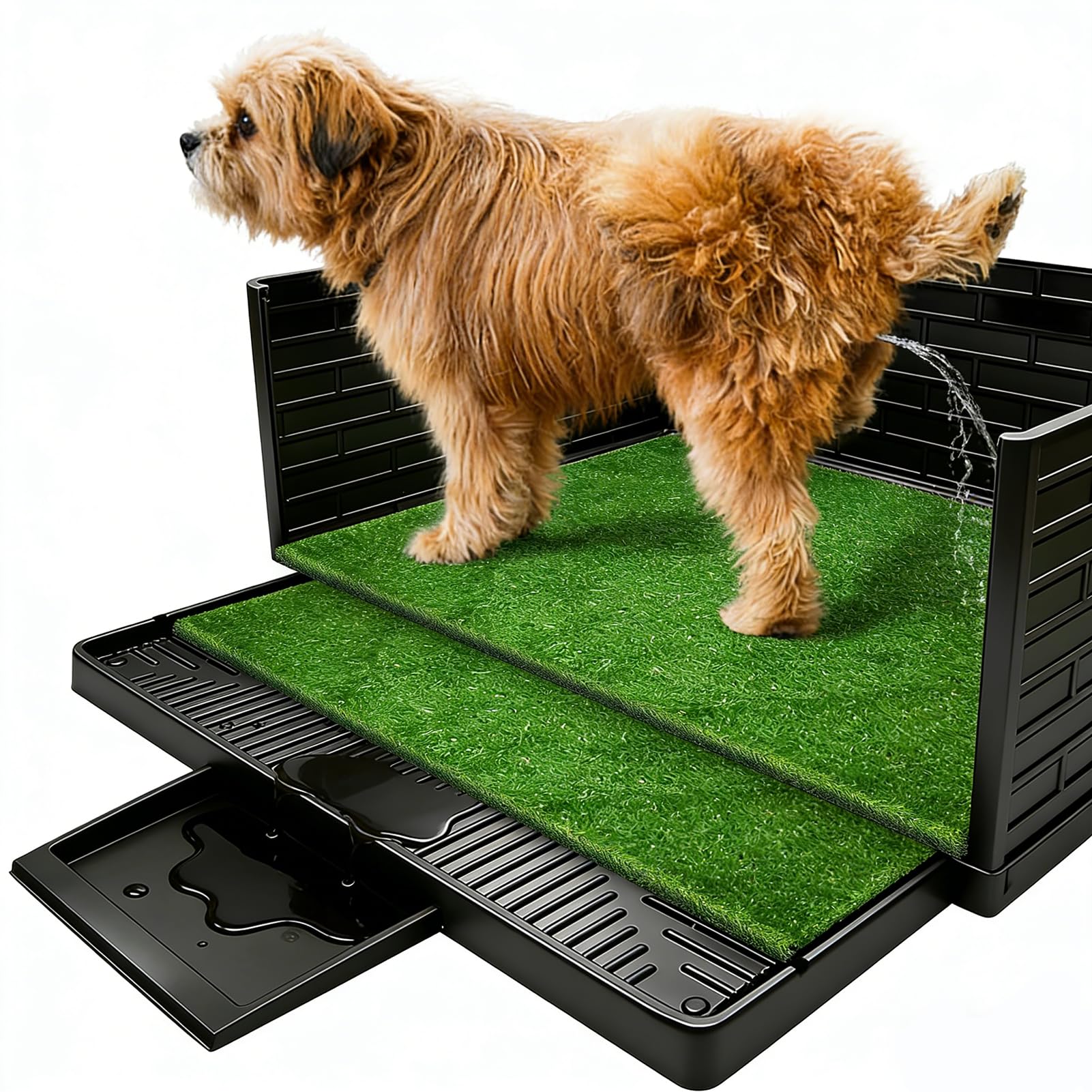 Toilettes pour chiens avec gazon artificiel et tiroir amovible pour chiot