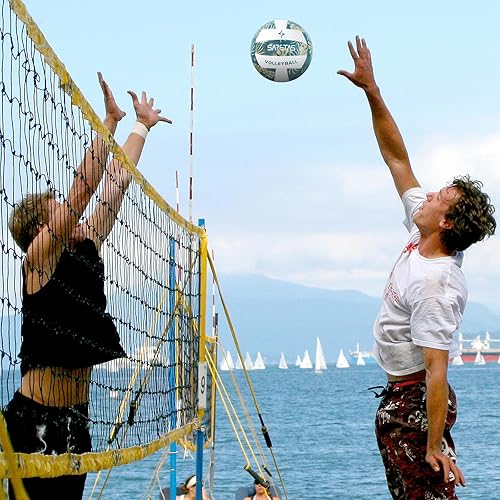 Miniatura 4 de Voleibol de voleibol suave de playa, tamaño oficial para escuela, interior, exterior y juego de gimnasio, juego de entrenamiento, juego para niñas,