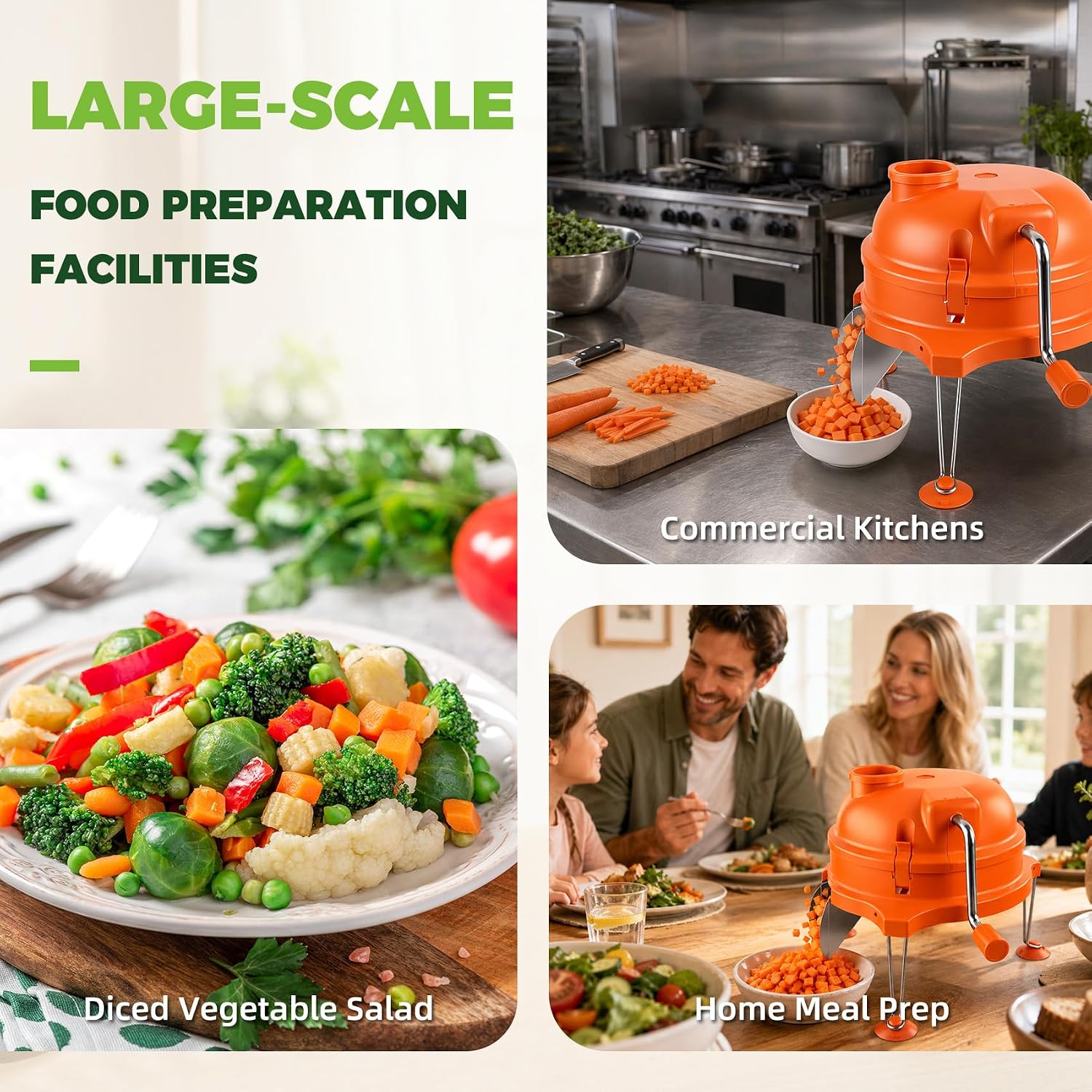 Upgraded CL003 Commercial Vegetable Dicer, 1/4" Cubes, Manual Dicer