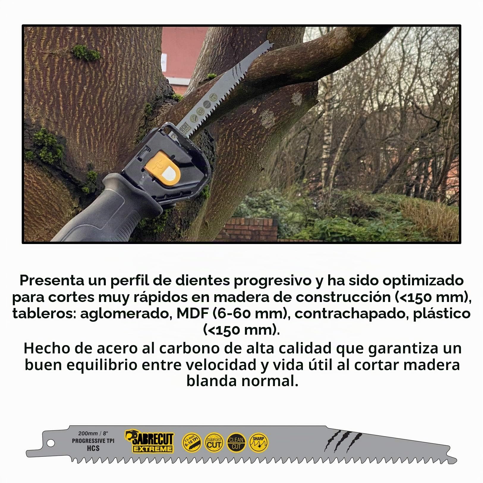 10 x SabreCut SCRSKW10A Mixed S644D S1531L S2345X Hojas de sierra de sable de corte rápido para madera Compatible con Bosch Dewalt Makita y muchos otros
