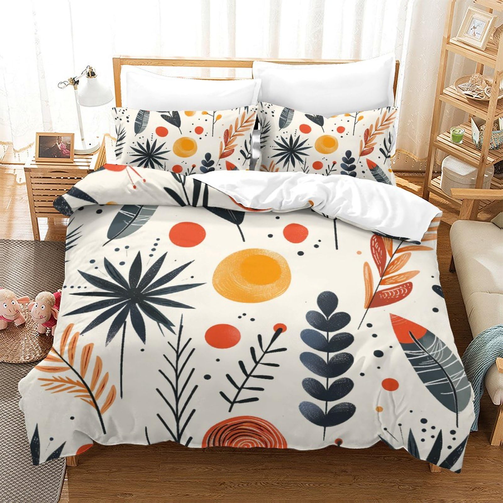 Parure de lit 200 x 200 cm douce pour lit enfant avec housse de couette 3D