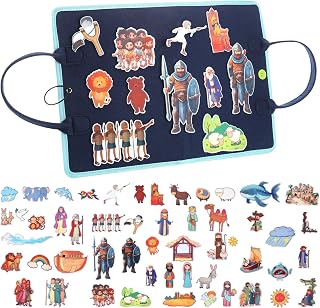 4 Pack Felt Board Stories Set Flannel Felt Story Board Pieces for Storytelling(Bible Stories)