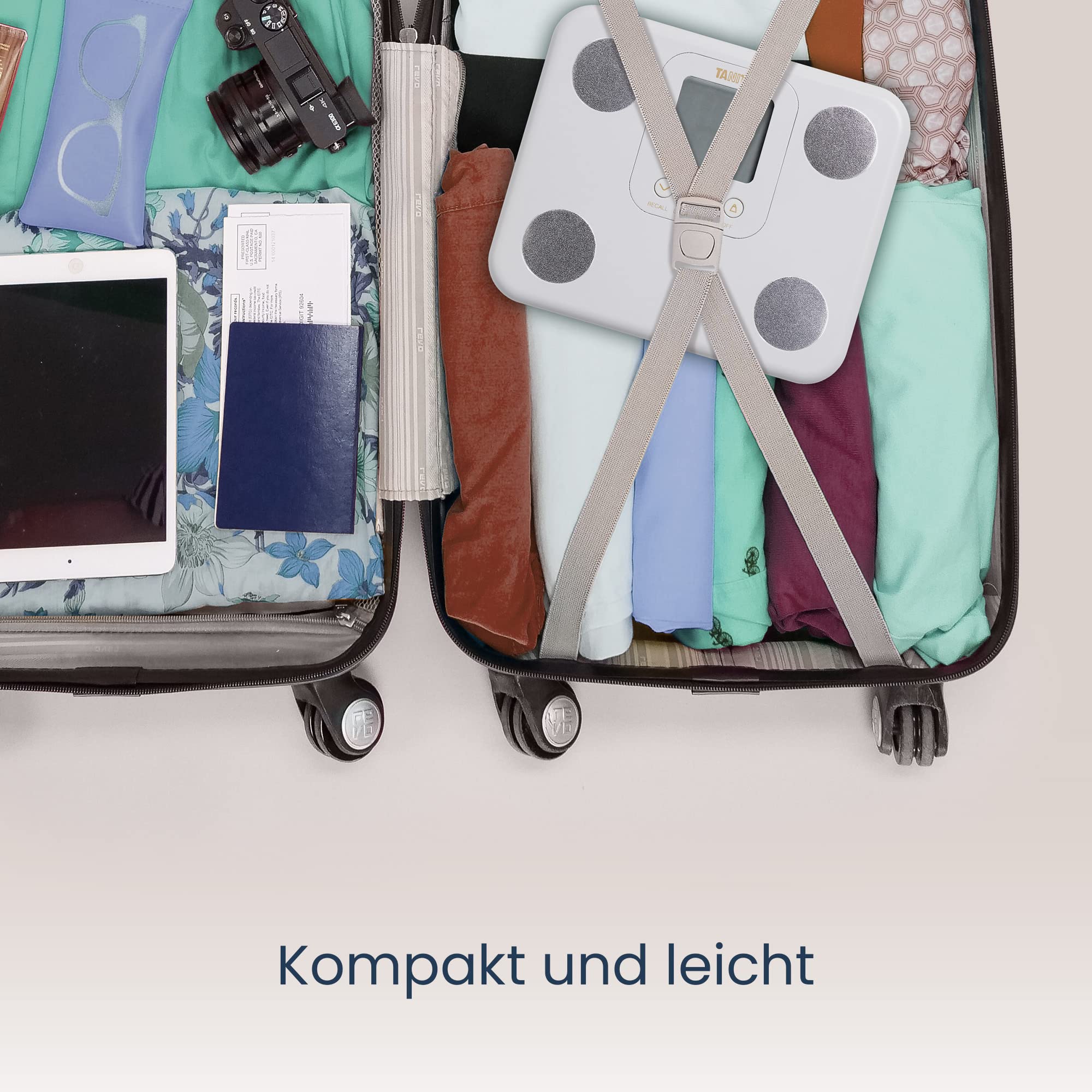 TANITA BC-730 Intelligente Waage für Körpergewicht und Körperfett – Digitale Badezimmerwaage, Körperfettwaage mit LCD-Display, Kompakte Waage zur Gewichtsmessung, Weiß
