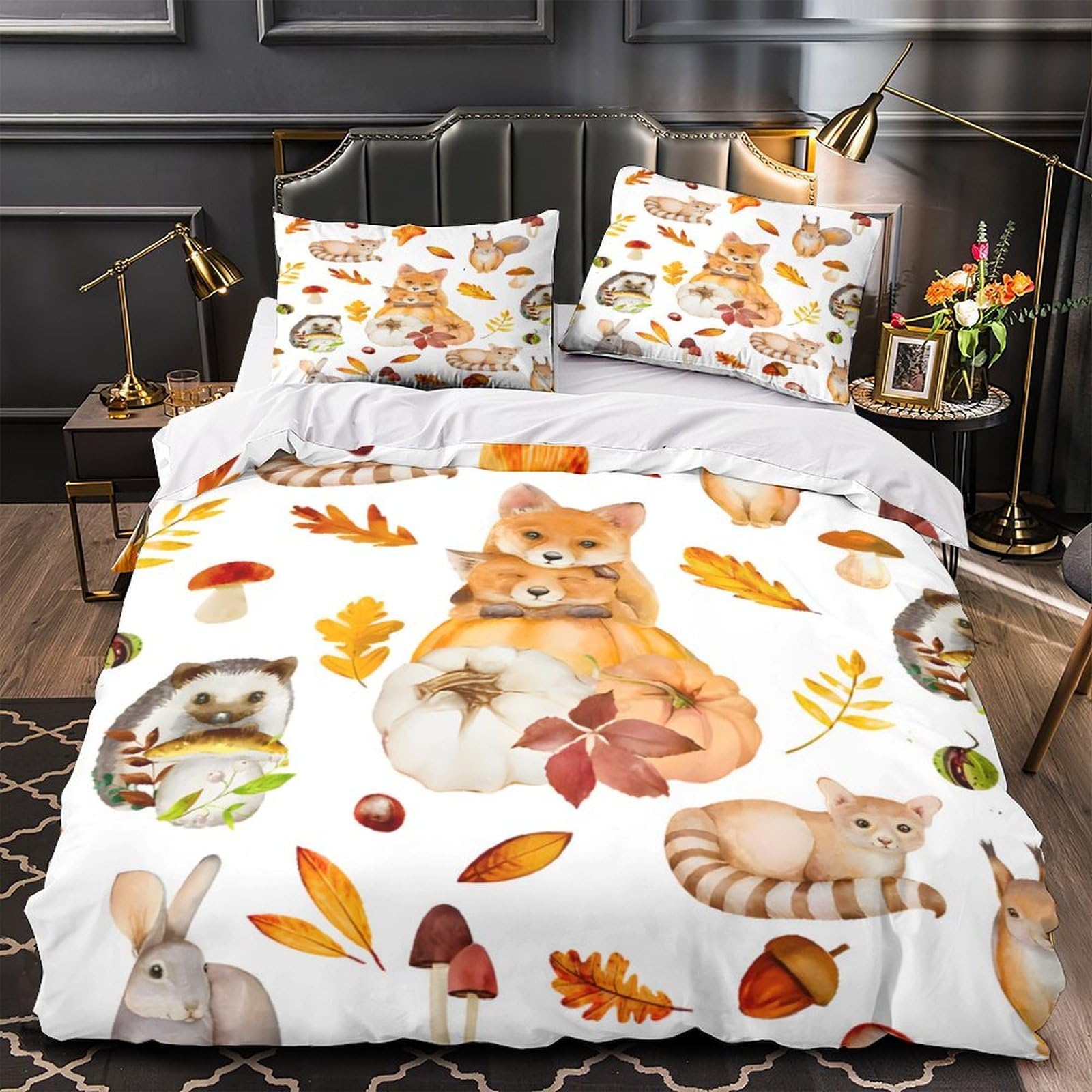 Housse de couette confort pour lit double parure microfibre facile à laver fermeture éclair 200x200
