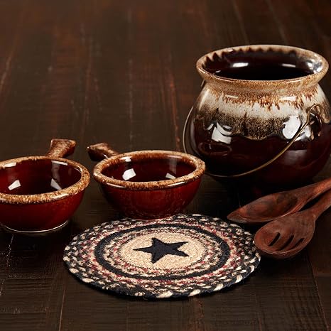VHC Brands Colonial Star Jute Trivet - Thumbnail 3