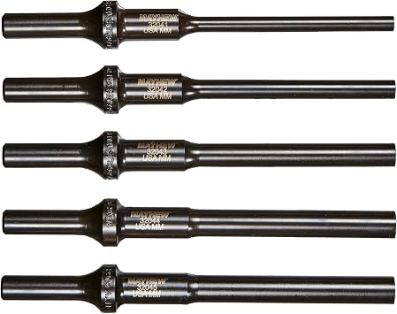 Mayhew Tools 32040 دبوس هوائي/مجموعة لكمة الانجراف، 5 قطع، لمسة نهائية من الأكسيد الأسود