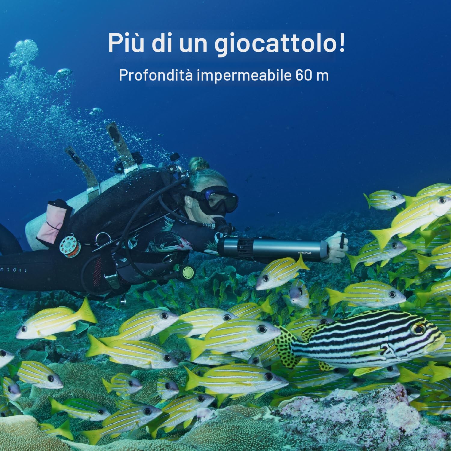 Subnado Unterwasser-Scooter 2er-Pack + Premium-Zubehörpaket mit Beinhalterung, Paddleboard-Halterung und Flaschenhalterung