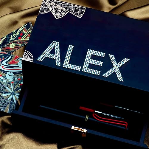 Miniatura 3 de Locacrystal 34 calcomanías de letras del alfabeto con diamantes de imitación, letras A-Z, autoadhesivas para planchar, calcomanías para autos,