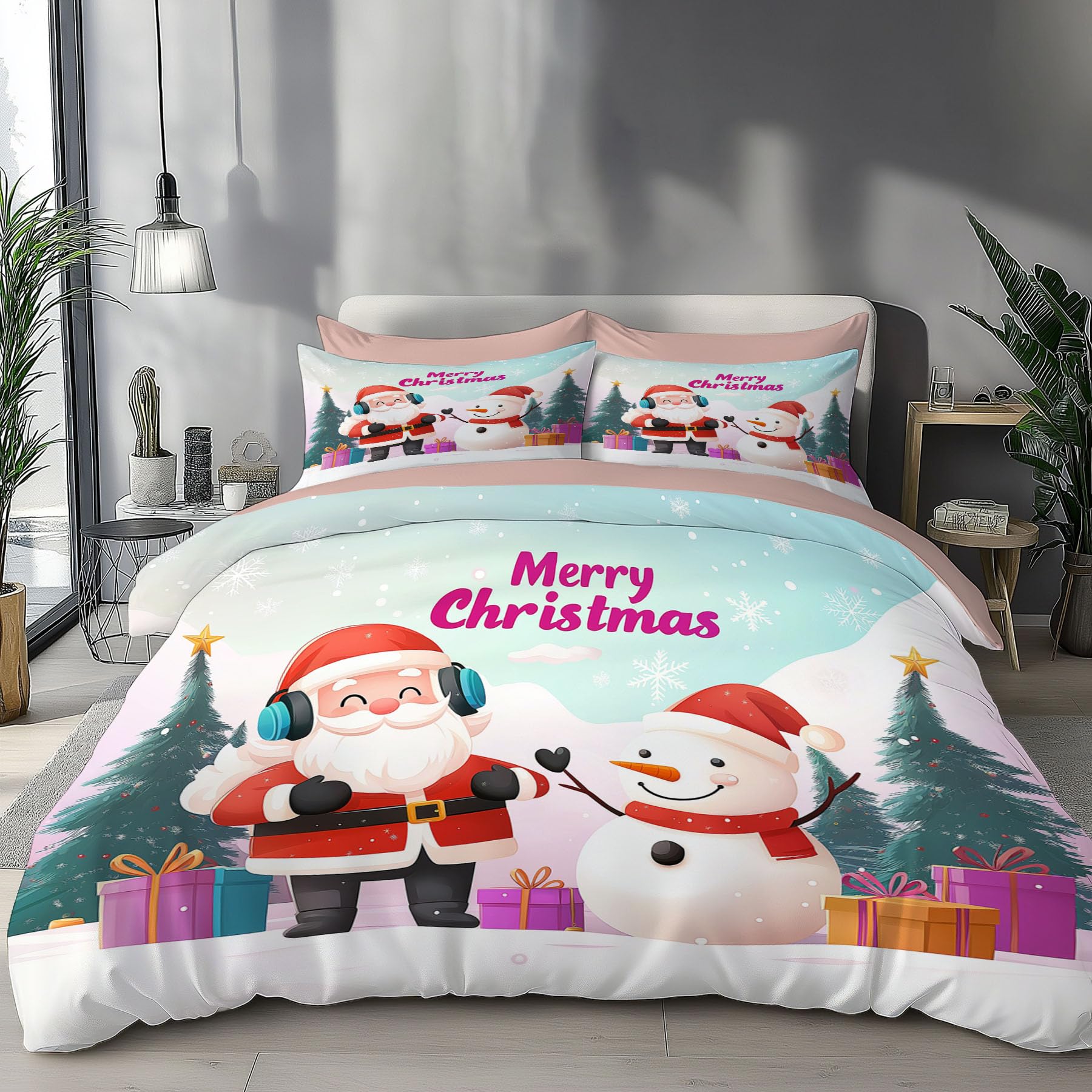 Parure de lit Noël 240x260 rouge pour réchauffer l'ambiance de votre chambre