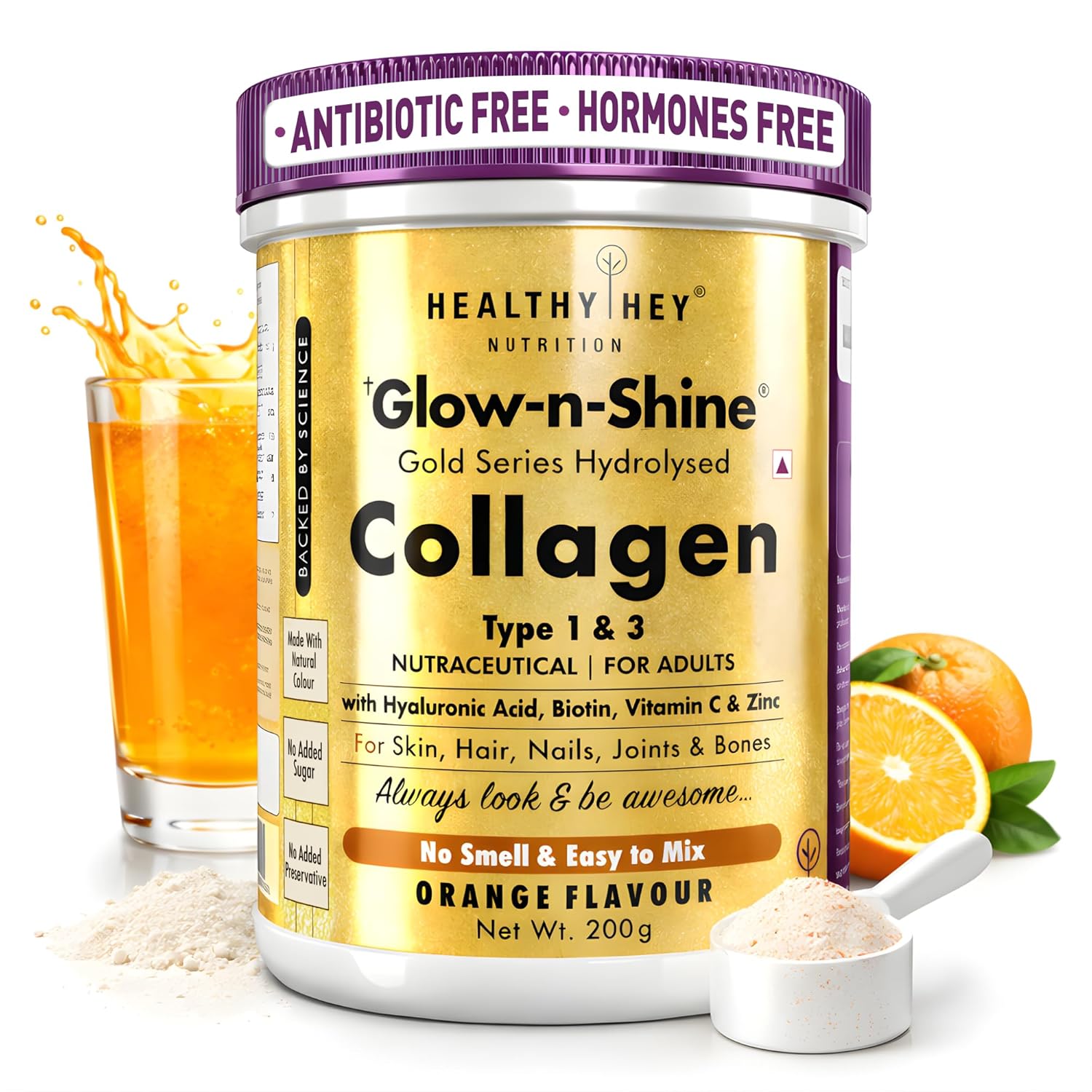 HealthyHey Skin Glow-n-Shine® Collagen Powder 200g | Hydrolysed Collagen for Women and Men with Hyaluronic Acid, Biotin an... - Review, Price and Buying Guide