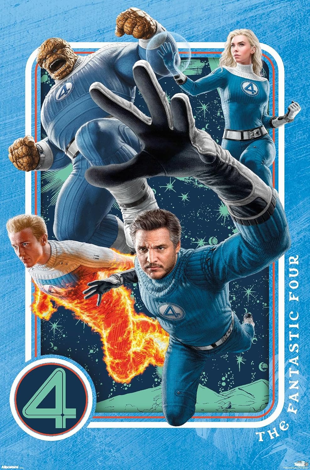 Marvel Fantastic Four: First Steps (2025) - Powers Wall Poster, 34L" x 22.4W", Premium Unframed Version