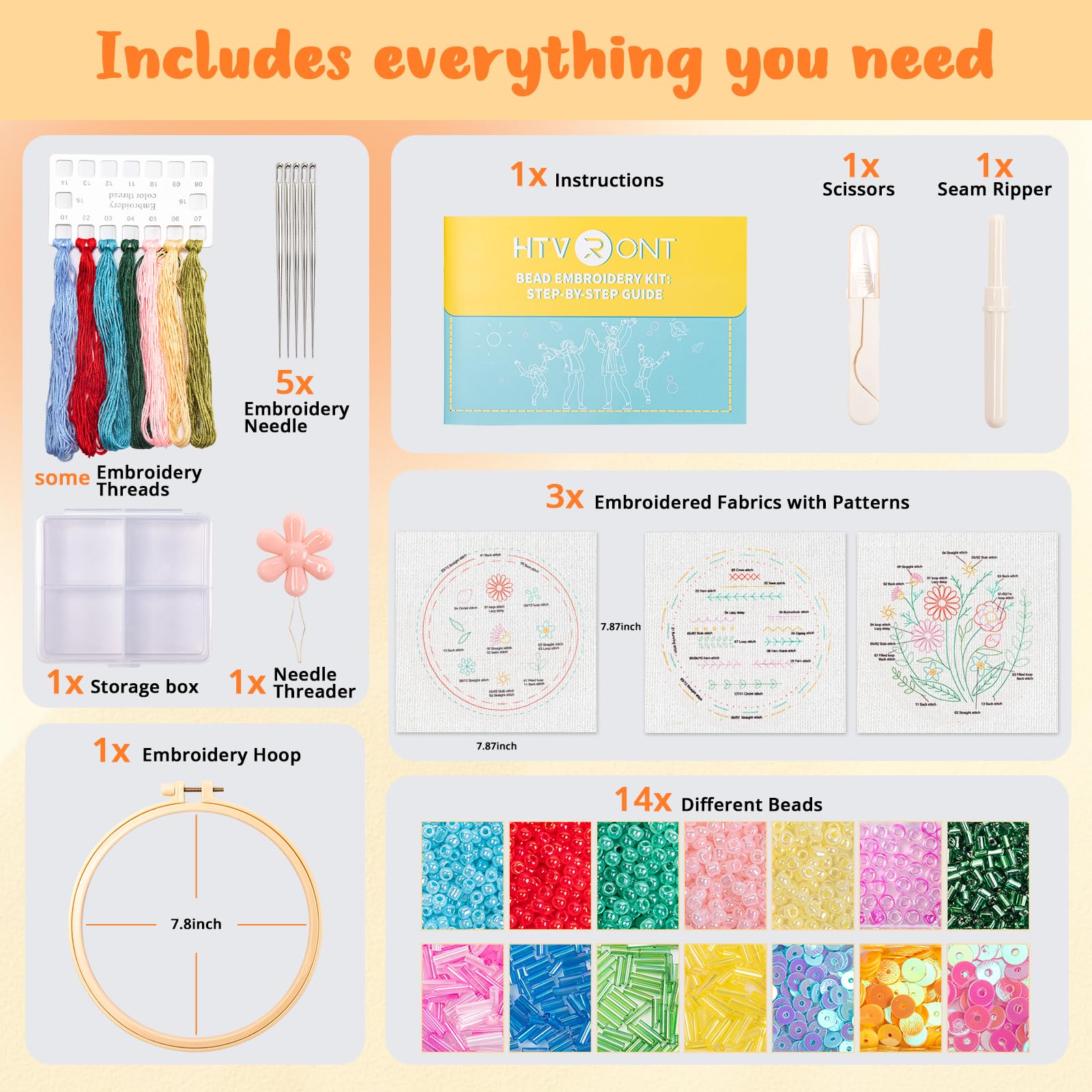 Bead Embroidery Kit for Beginners - Sparkle & Shine -4