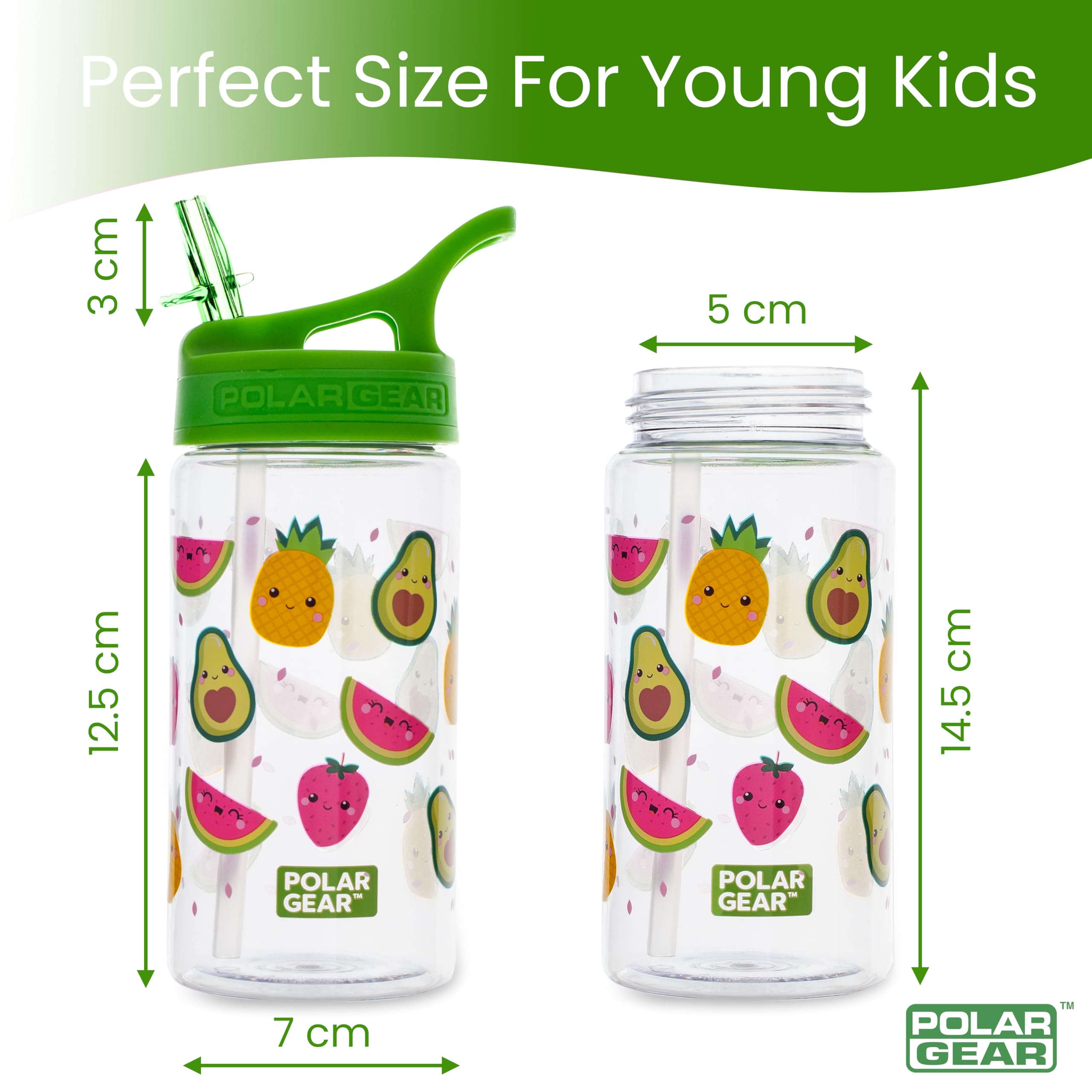 Polar Gear Kids Water Bottles with Straw, 400ml BPA Free Toddler Water Bottle With Straw - Image 2