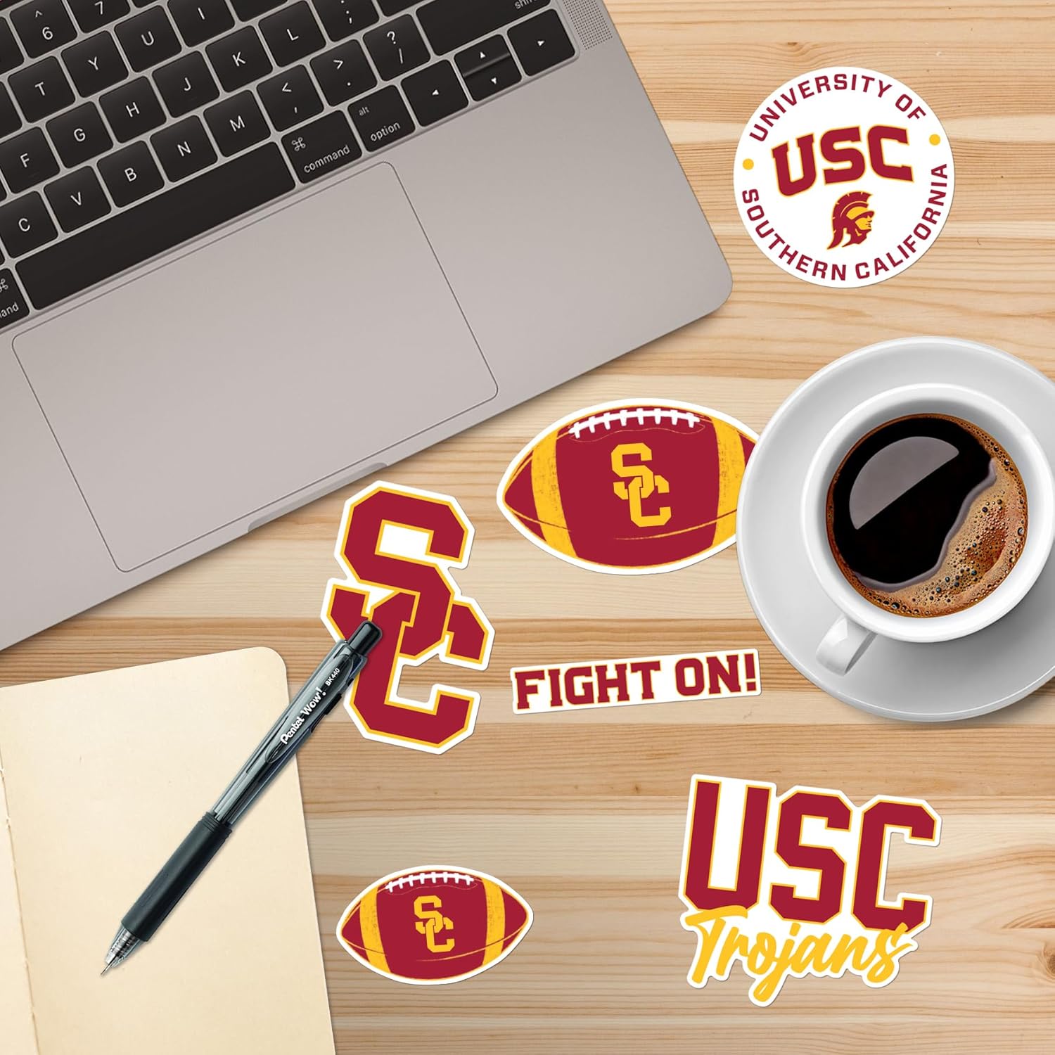 University of Southern California USC 50ct Premium Vinyl Large Sticker Pack for Laptop Water Bottle Tablet Scrapbooking Skateboard Indoor Outdoor Decals - Image 5