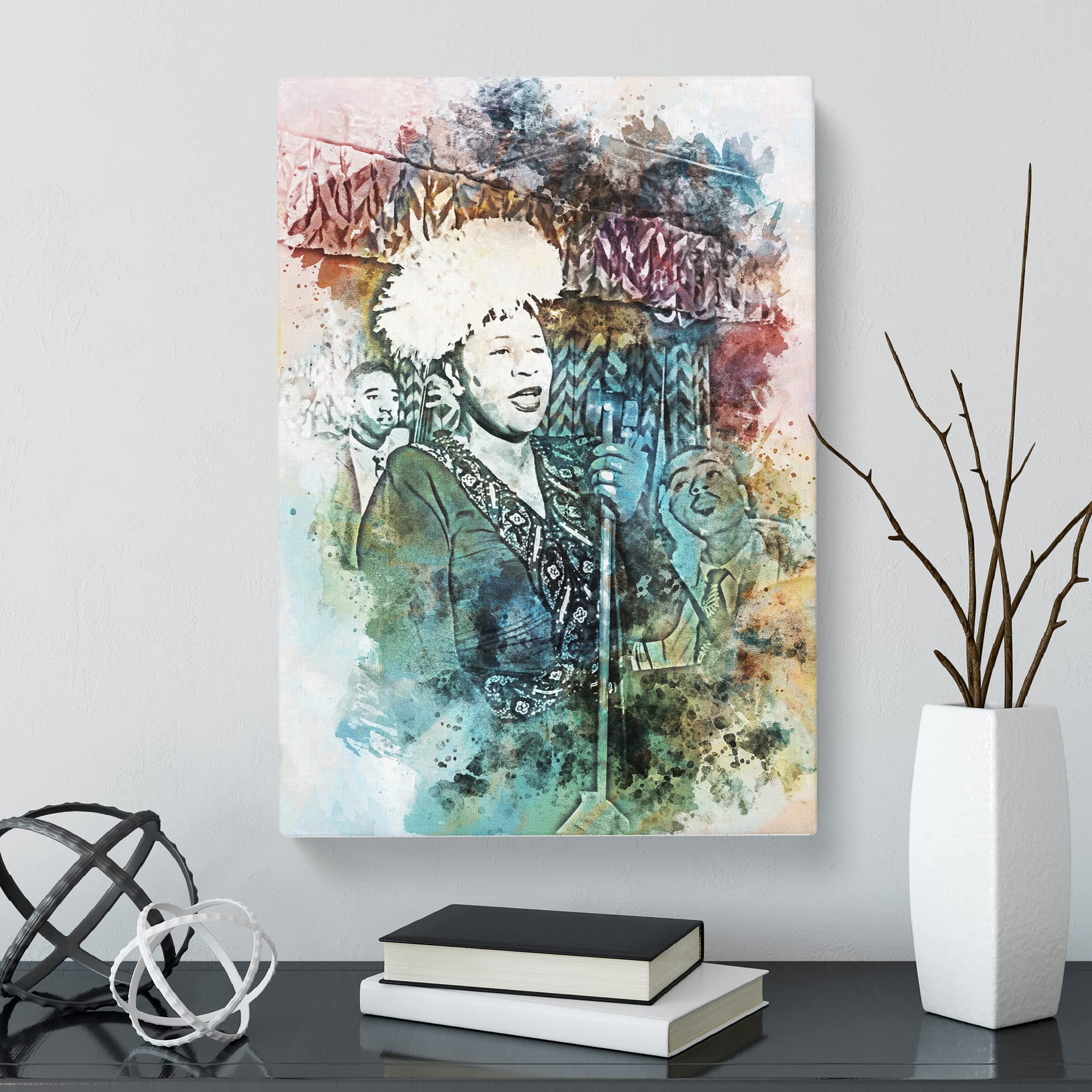 Ella Fitzgerald Canvas Print, Mixed, 25L x 50W cm - Image 2