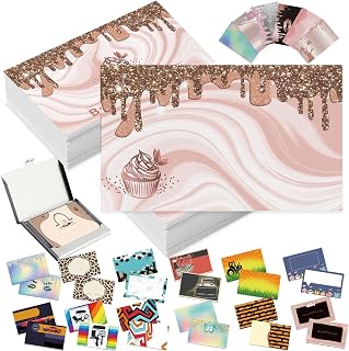 Custom Business Cards Customized with Logo Personalized Business Cards Customizable 100 200 500 1000 for Small Business Double-Sided Waterproof Printable Picture Business Cards
