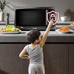 Toshiba ML-EM25P(BS)/CA Microwave Oven with Sound On/Off ECO Mode and LED Lighting, 0.9 Cu Ft/900W, Black Stainless Steel