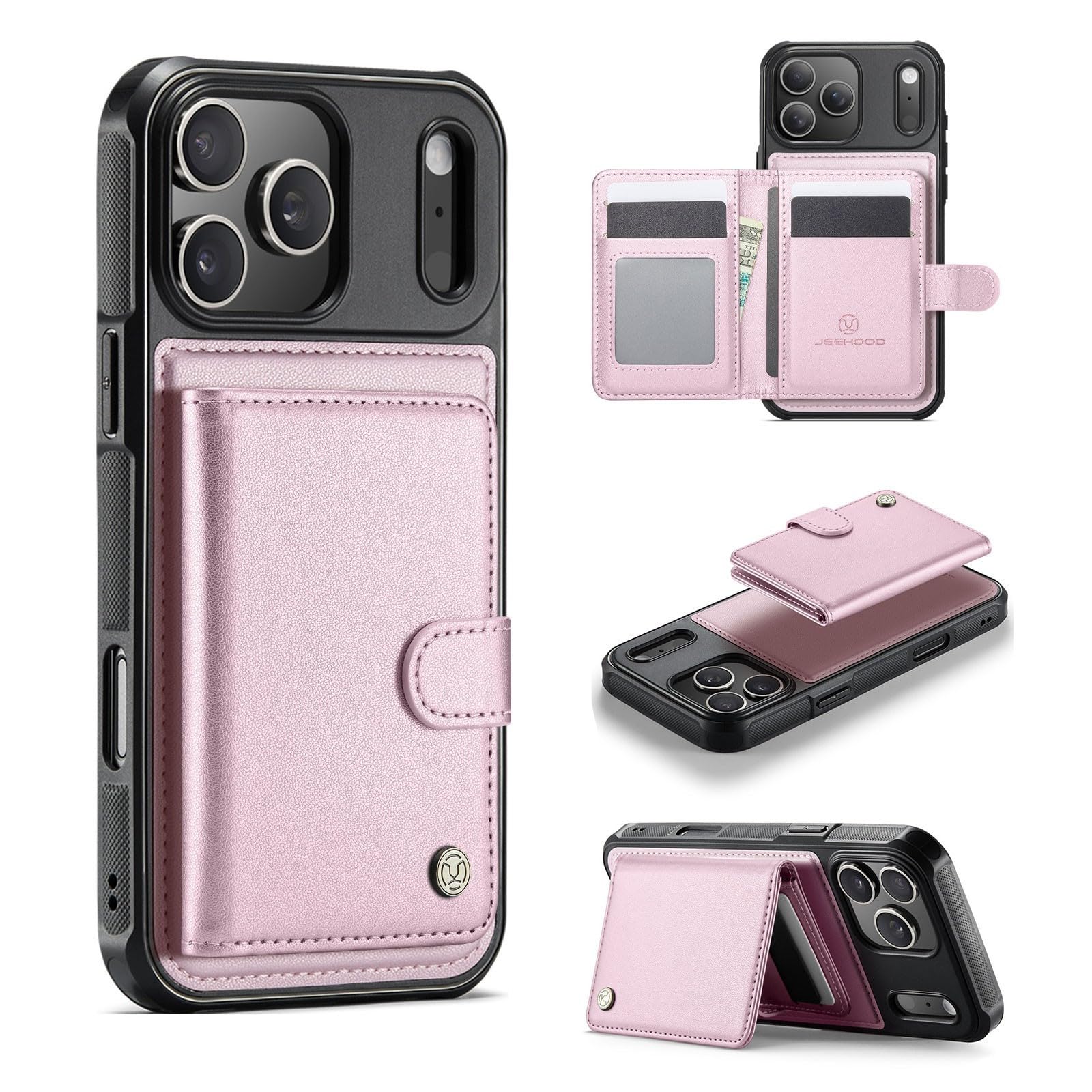 Étui luxe compatible iPhone 12 en cuir fin et dos silicone rigide - 8