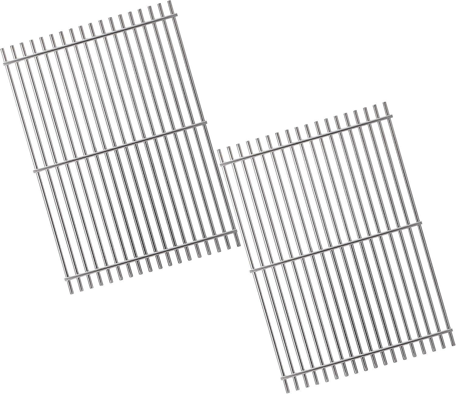 2 Pack 7MM Grill Part for Weber Spirit 300,Spirit II 300 Series,Spirit 700,17.5" x 23.8" Stainless Steel Grill Grates Replacement Parts for Genesis Silver/Gold/Platinum B/C,Genesis 1000-3500,7638 7639