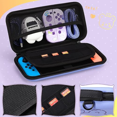 Miniatura 6 de Weewooday Funda protectora de conejo y funda de transporte, funda suave y delgada para consola y controladores, bolsa de transporte de viaje rígida