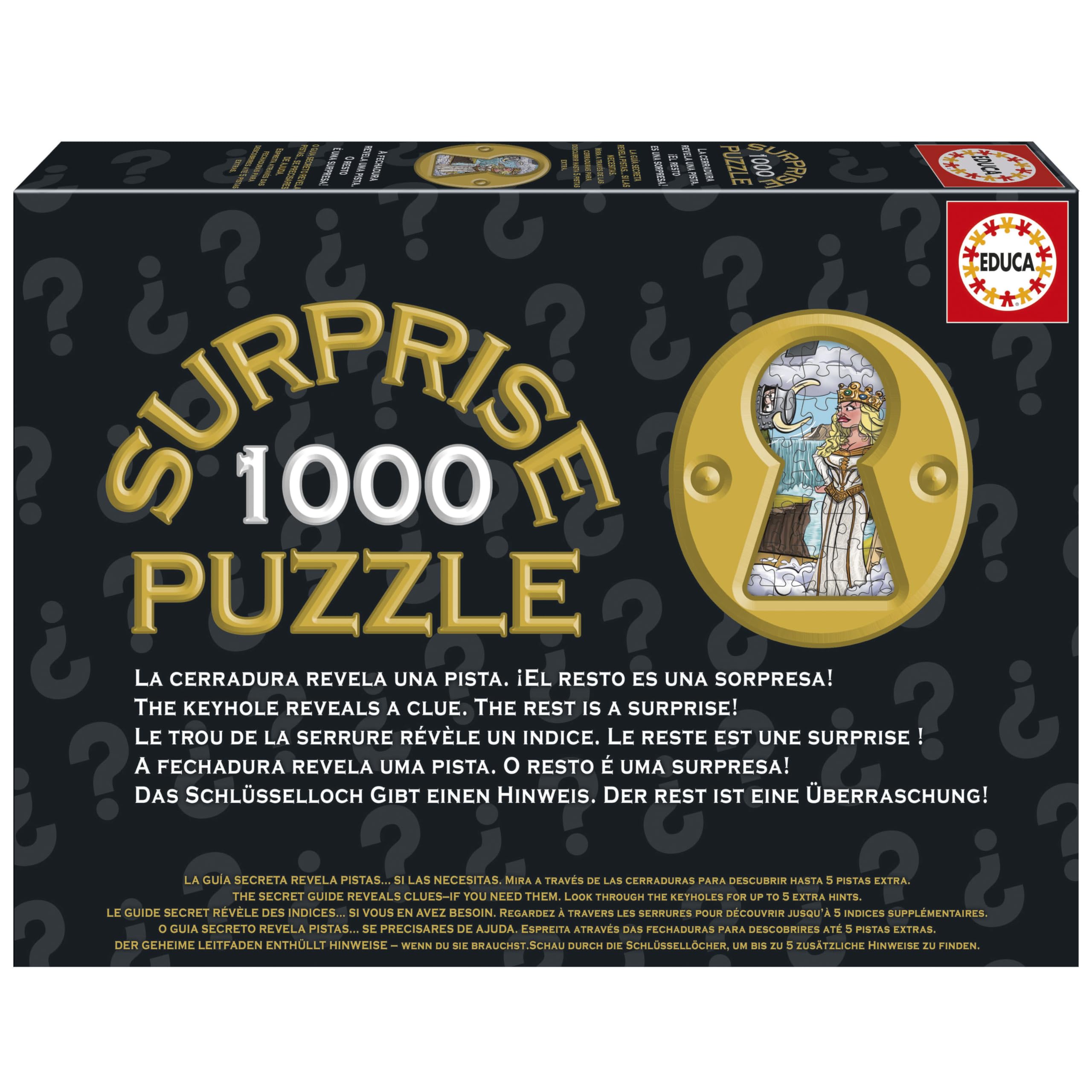 Educa – 1000-Teile-Puzzle für Erwachsene | Puzzle Surprise Nights Runder Tisch. Das Schloss gibt einen Hinweis Preis. Der Rest ist eine Überraschung! Ab 14 Jahren (20396)