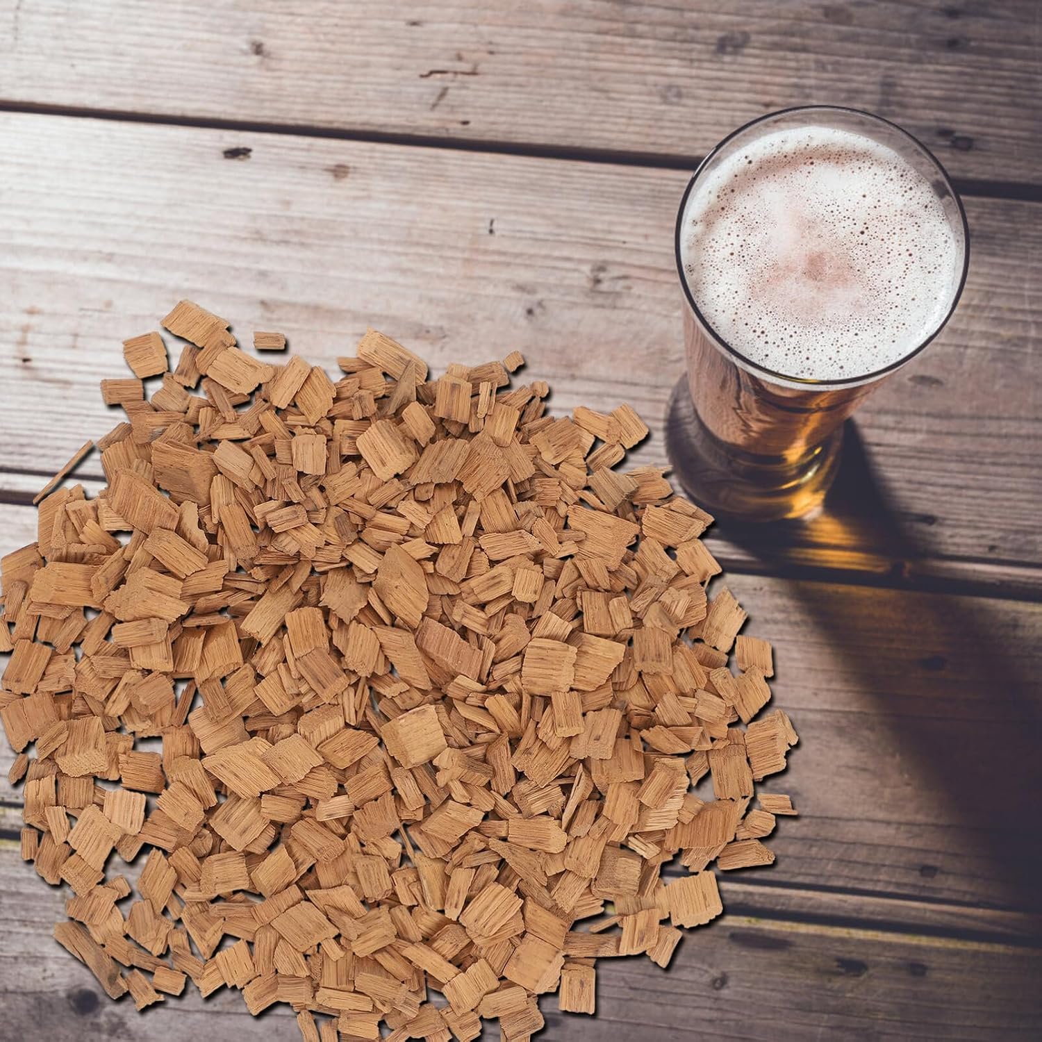 Luxshiny 1pack French Oak Chips for Wine Making Lightly Red Wine Oak Chips for Aging Spirits Whiskey Liquor for Enhanced Flavor and Home Brewing
