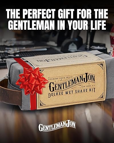 Miniatura 4 de Gentleman Jon Supreme Shaving Collection – Kit de afeitado de seguridad de lujo y paquete de 50 cuchillas de afeitar de doble filo platino – Amplio