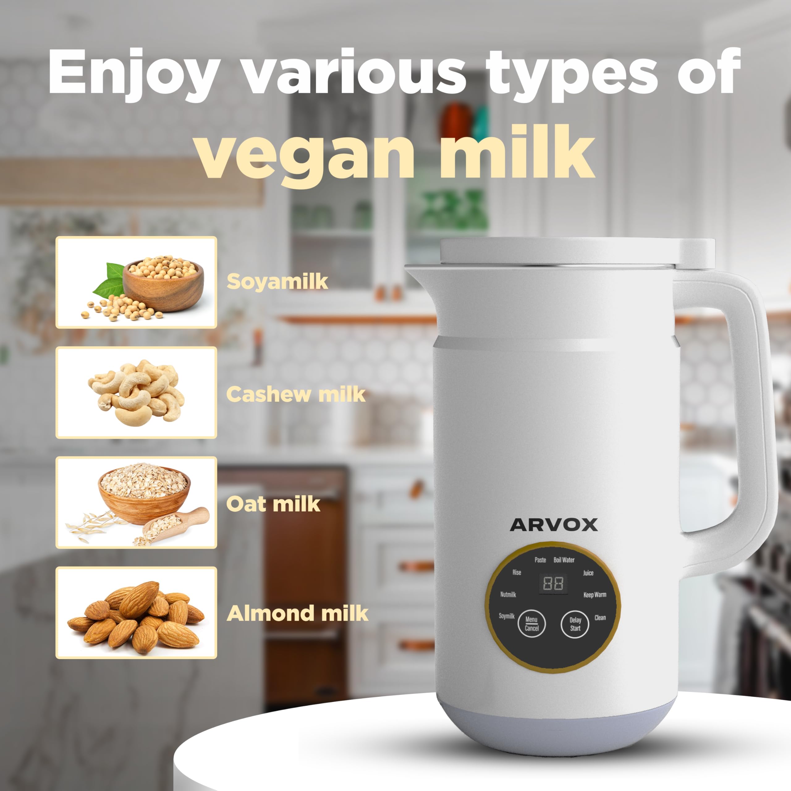 Buy Arvox Regal Automatic Nut Milk Maker, Soy Milk, Soup, Healthy