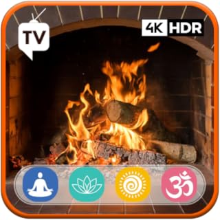 Relaxing 4K Fireplace 🔥: Crackling Logs and Fire Sounds for Serene Ambiance For Tablets & Fire TV - NO ADS