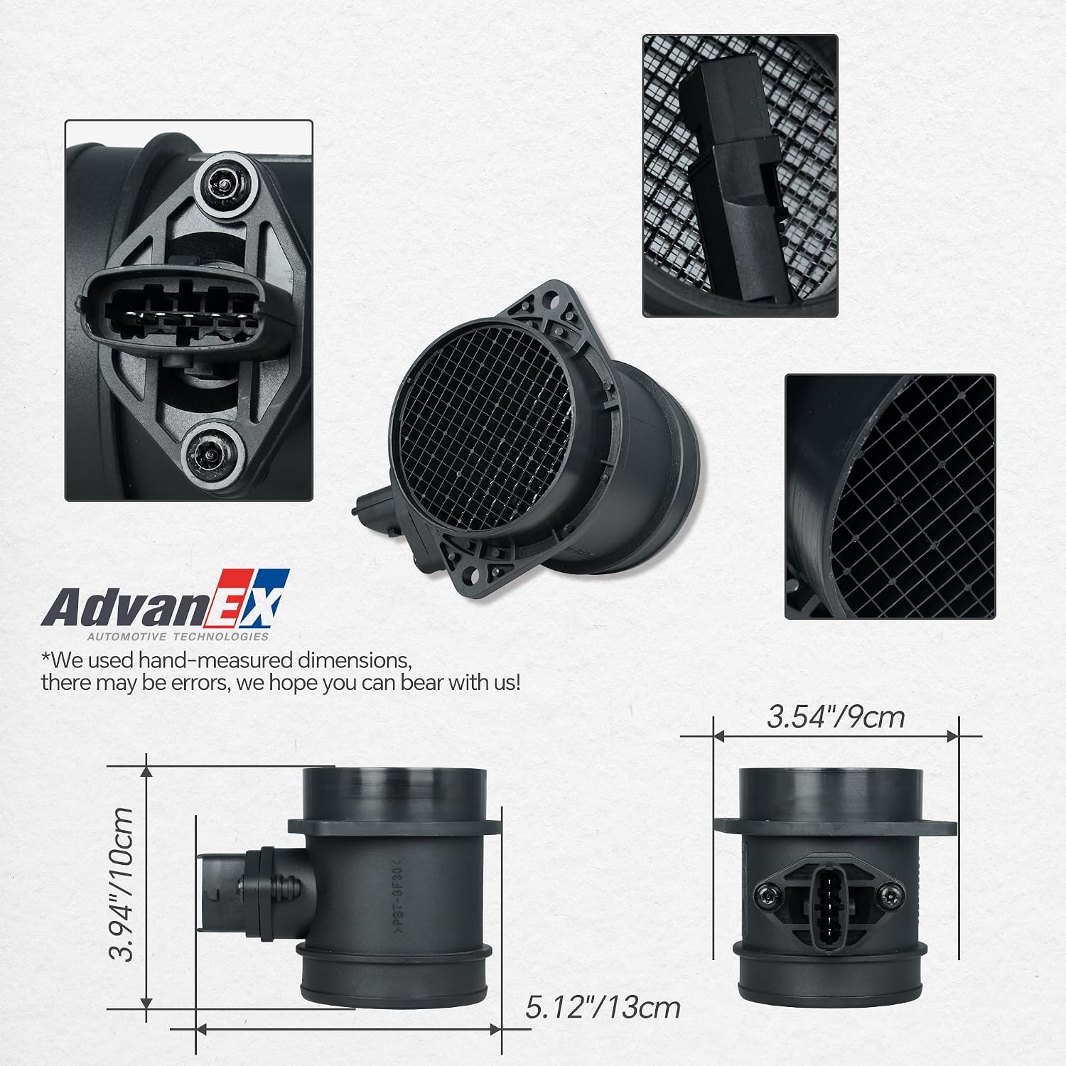 Mass Air Flow Sensor 8670115 MAF Compatible with Volvo C70/ S60/ S80/ V70/ XC70/ XC90 Replaces 8670398 0280218088