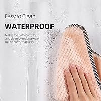 Vista 7 de Titanker 12 ganchos para cortina de ducha con forro transparente de cortina de ducha de 72 x 72 pulgadas