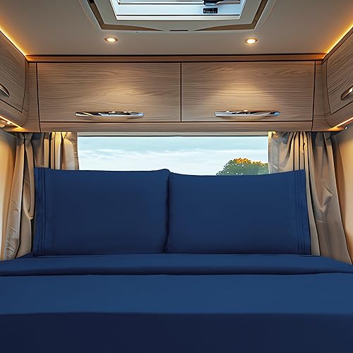 Vista 408 de Elegant Comfort - Juego de sábanas de 3 piezas de lujo de 1500 hilos, calidad egipcia, Microfibra, Blanco, Completo