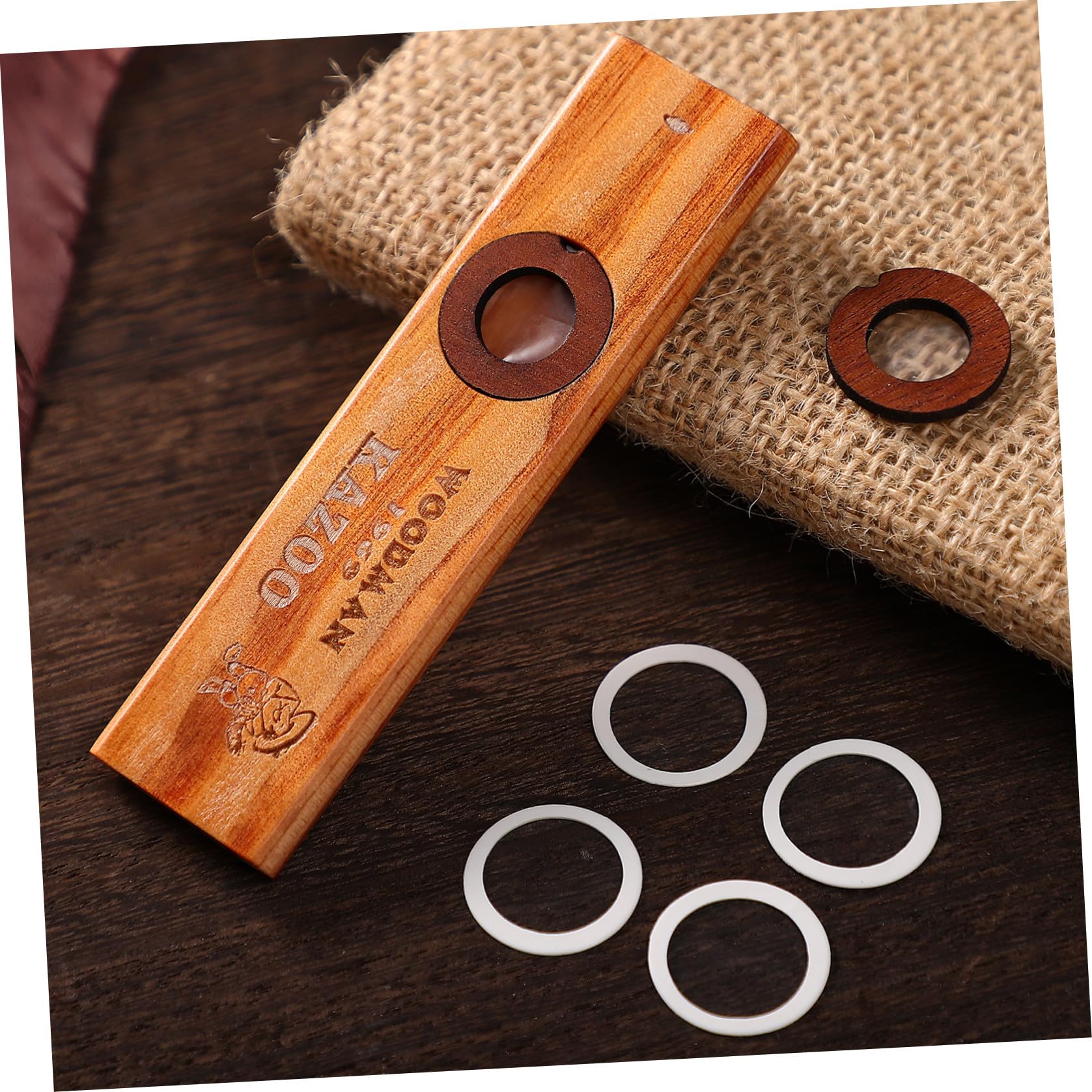 Toyvian 5 zestawów instrumentów muzycznych Kazoo, instrumenty muzyczne, akcesoria gitarowe, instrumenty muzyczne na Halloween, instrumenty instrumentalne dla dzieci, drewno