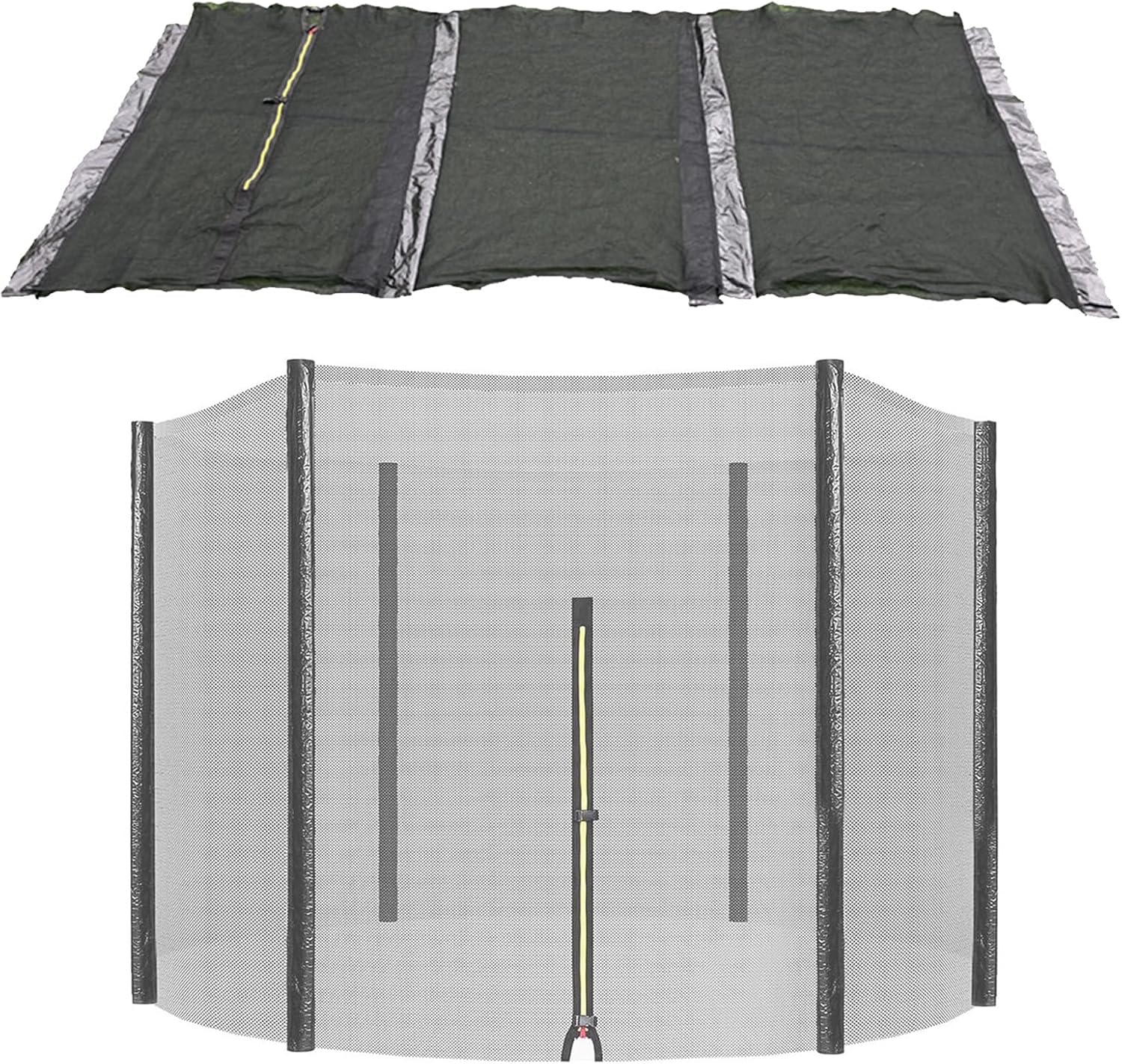Trampoline Net Replacement Safety Protective Enclosure Net for 6 Straight Poles, Indoor Outdoor PE Trampoline Netting