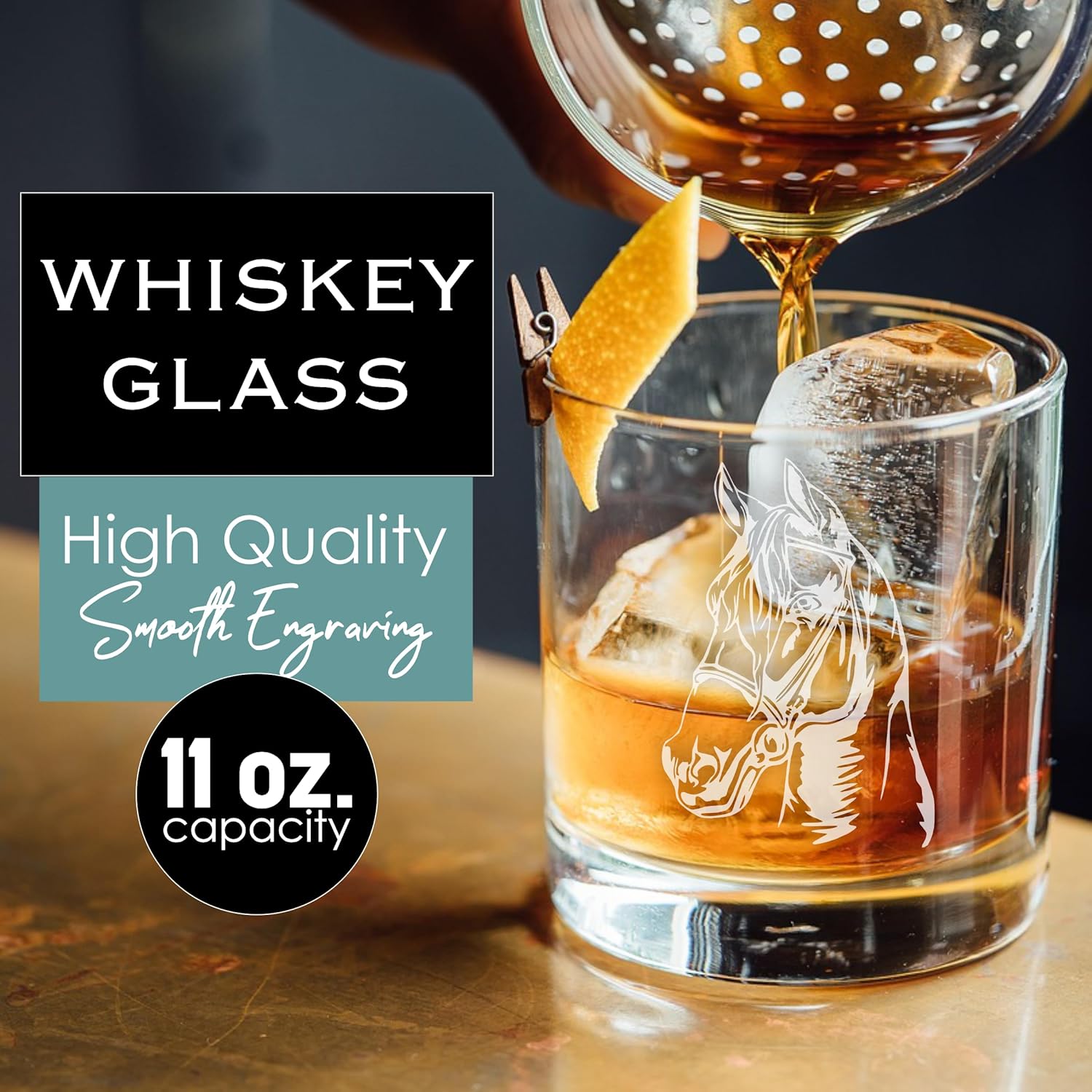 Custom Horse Engraved Whiskey Glass – Gift for Horse Lovers, Riders, Ranch Owners, and Cowboys | Perfect for Birthdays, Anniversaries, Holidays, or Father's Day - Image 4