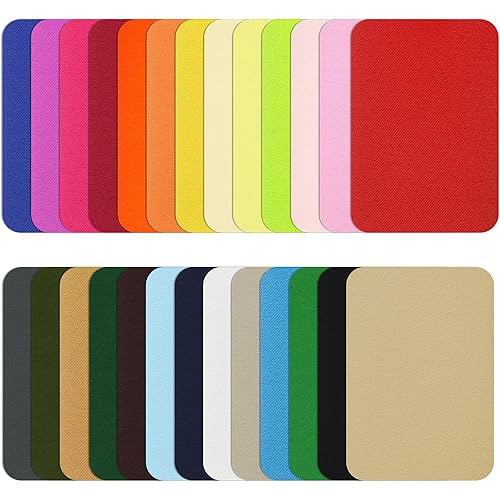 26 Pack Iron Patches for Clothing, 4.92 x 3.74 Multicolor Clothes Patches Iron On Fabric Patch for Clothing Repairing, Bag, Hat Decorating (26 Colors)