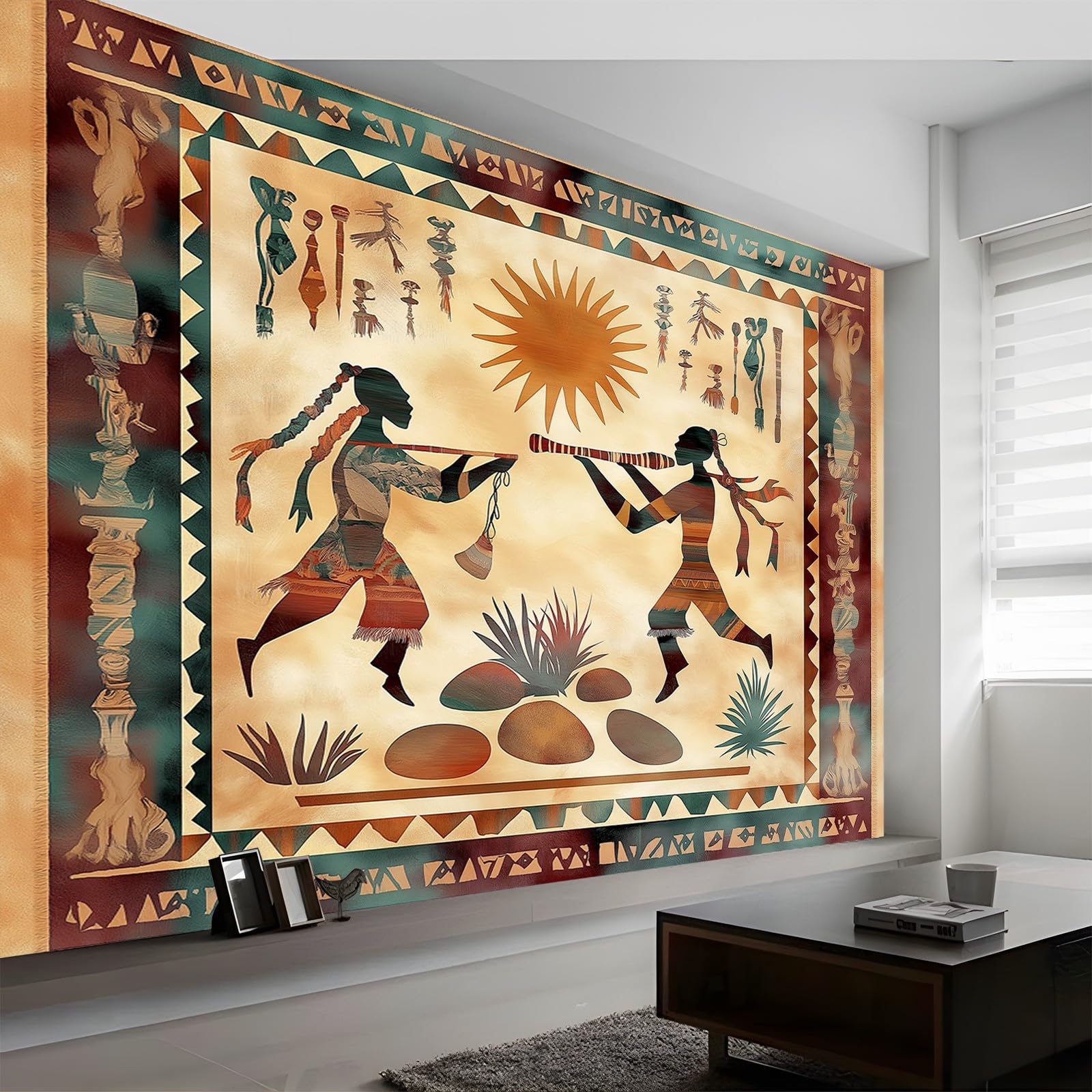 Tapetata-kultura tańca brązowy pomarańczowy 400 x 280 cm (szer. x wys.), Fototapety 3D Tapety Tapety Włóknina Dekoracja ścienna Nowoczesne Fototapety