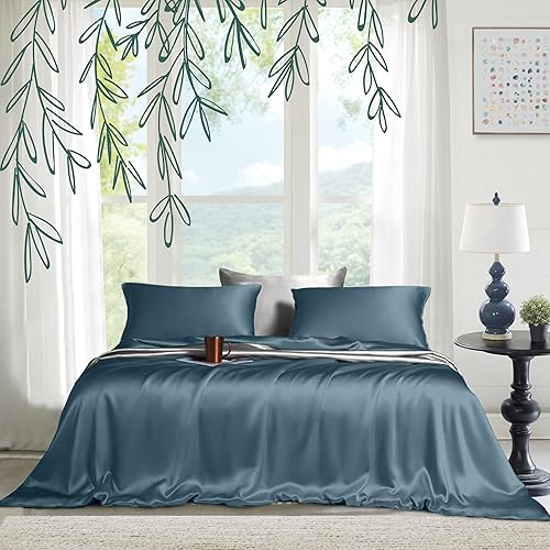 Vista 90 de Juego de sábanas de 4 piezas tamaño King - Cómodas sábanas transpirables y refrescantes - Sábanas de lujo para hotel - Bolsillos profundos de 16