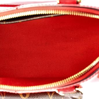 Pre-Loved Alma Handbag Vernis with Monogram Canvas BB, Red