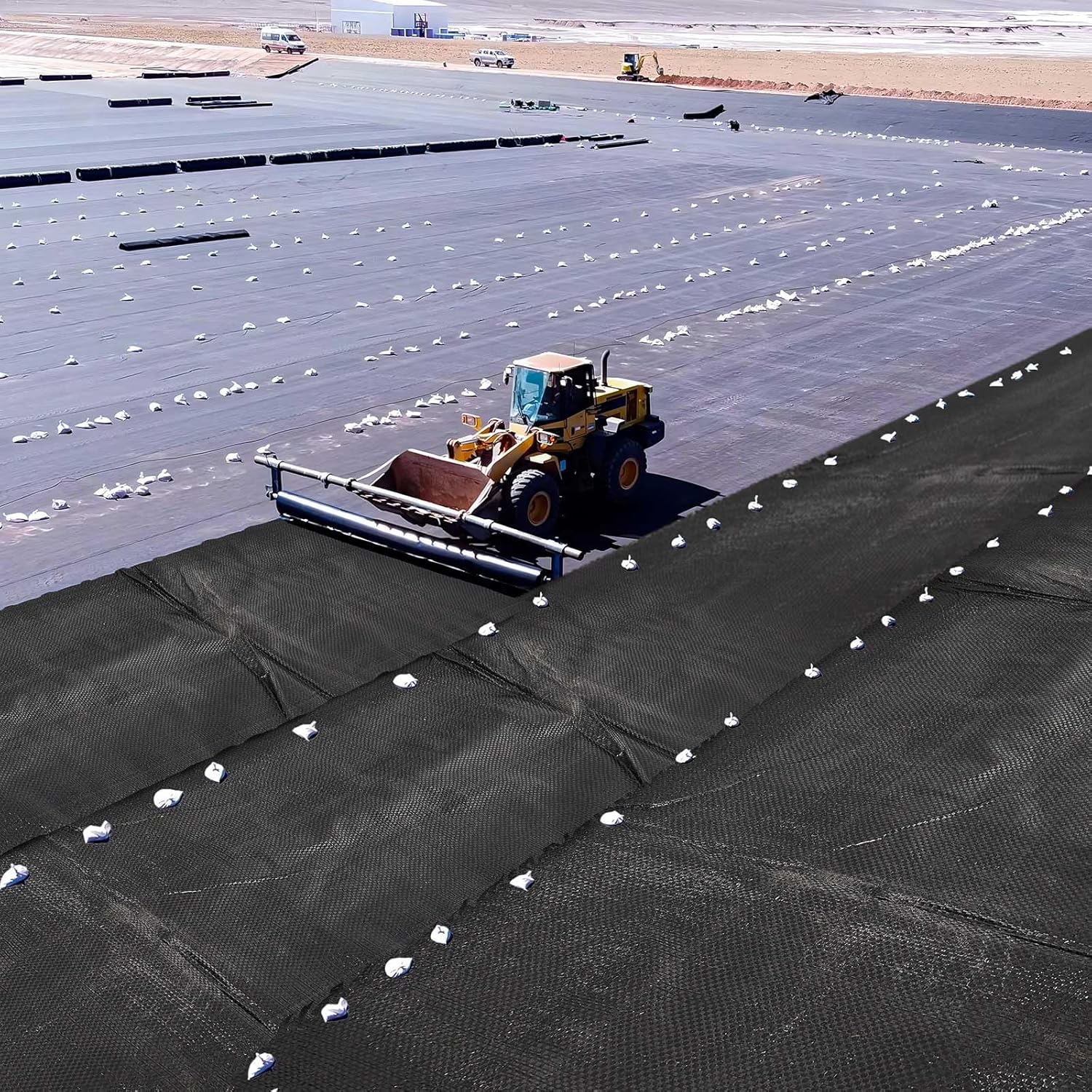 Irenare 13 x 50 ft 3.5oz Driveway Fabric Commercial Weed Barrier Landscape Fabric Heavy Duty Geotextile Driveway Felt Underlayment Gravel for Erosion Control, French Drain, Construction Projects