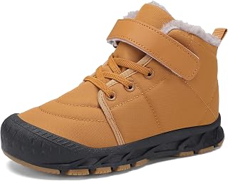 Boys Snow Boots Winter Waterproof Slip Resistant Cold Weather Shoes（Little Kid/Big Kid