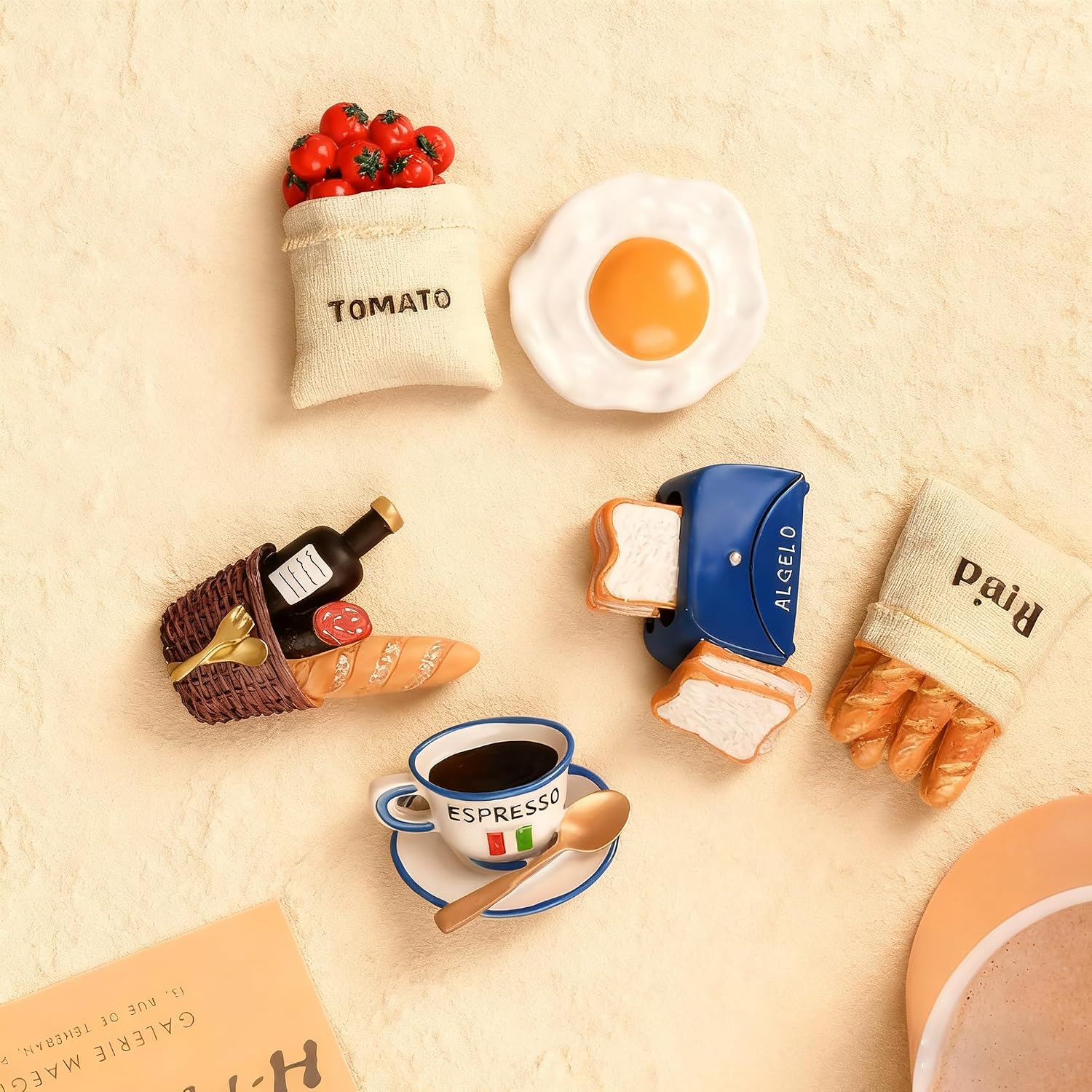 Fridge Magnets, Refrigerator Magnets Cute Magnets for Home Decoration, 3D DesignFridge Magnet, Creative Food Toy Decor DIY Accessories for Kitchen & Room(6PCS) image 5
