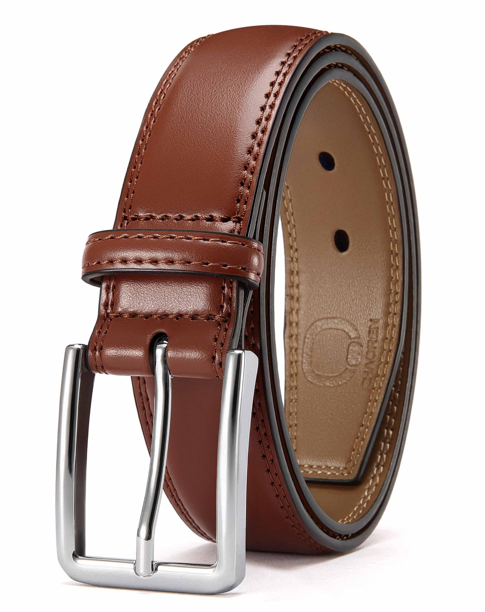 CHAOREN Men's Leather Belt - 1 3/8" Dress Belt for Business &amp; Casual Wear