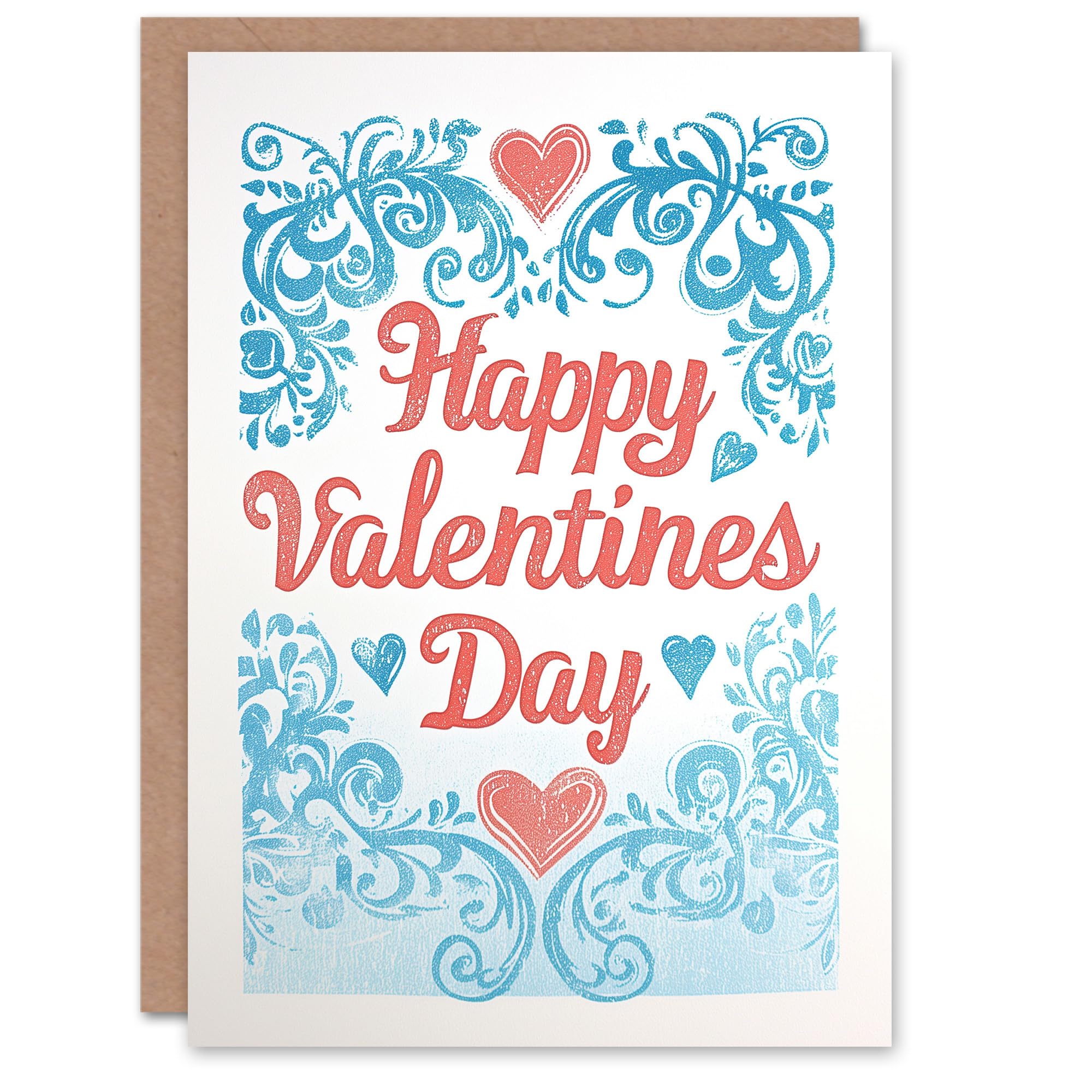 Artery8 Valentines Day Greeting Card Happy Valentines Day Ornamental Design For Her Wife Partner