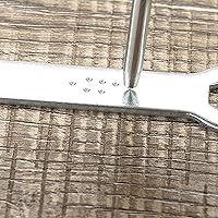 Vista 5 de 2 piezas perforadoras automáticas de metal de resorte ajustable con impacto ajustable para ventanas de vidrio de metal de madera, etc., plateadas